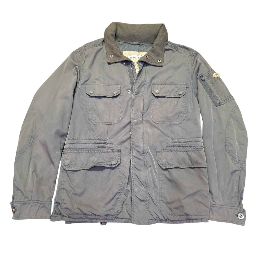 Vintage Diesel Industry Mens Military Jacket Medium Cargo Field Tactical Gray